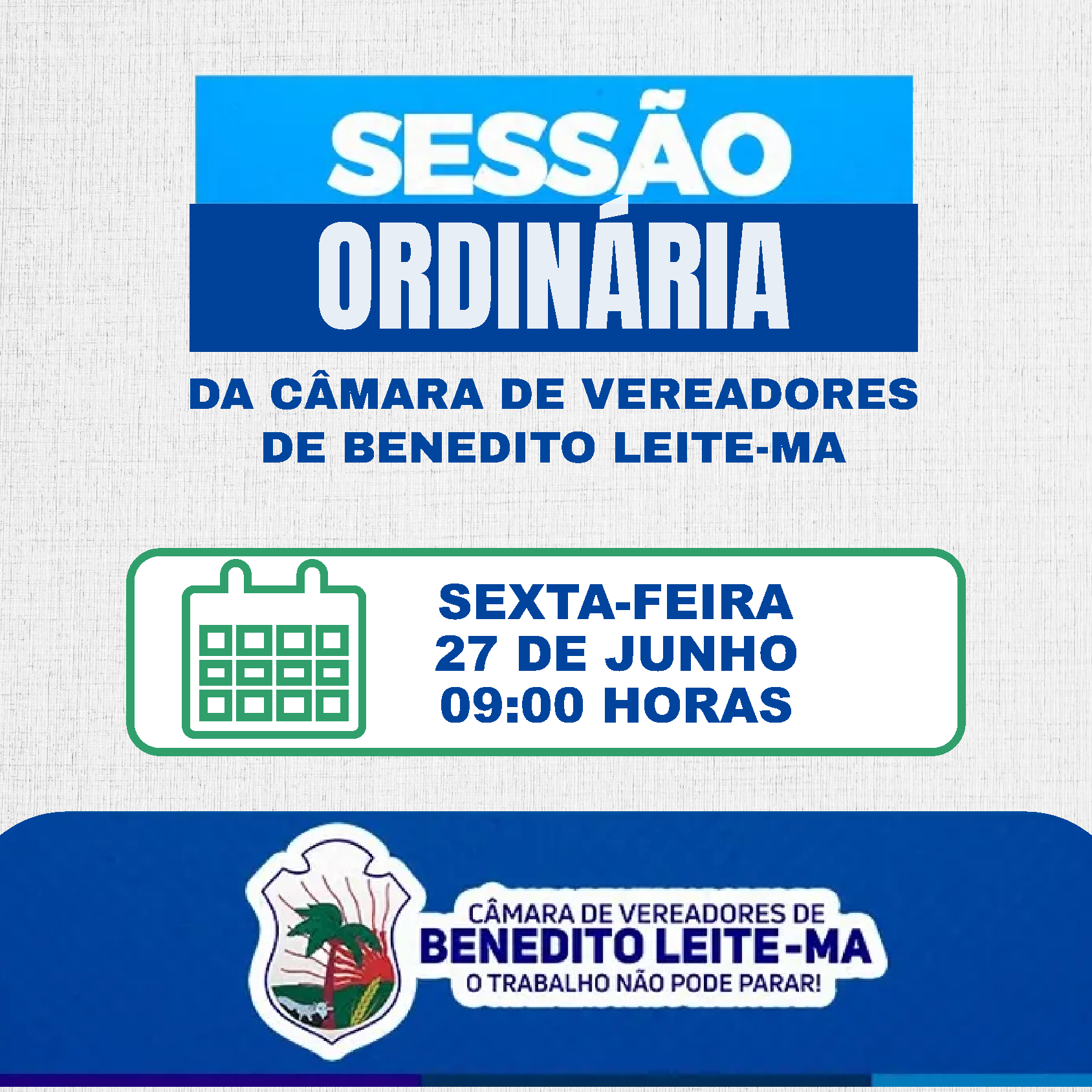 Pauta Sessão ordinária 27 de junho 2025