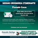 Câmara de Benedito Leite realizará Sessão Itinerante no Povoado Cocos neste dia 21 de abril