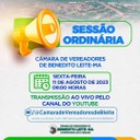 Pauta da Sessão Ordinária do dia 11 de agosto de 2023