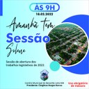 Pauta da Sessão Solene de abertura dos trabalhos de 2022