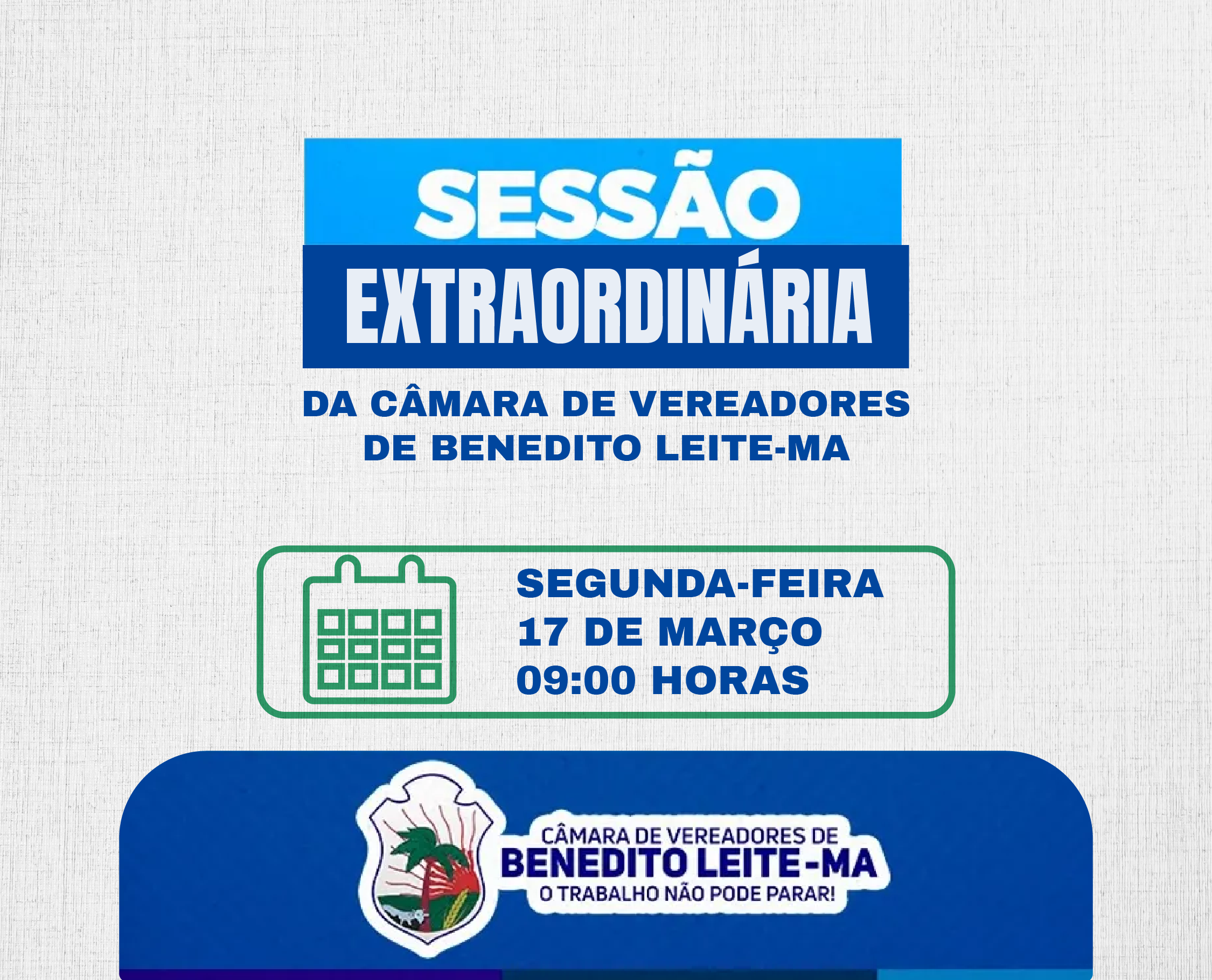 Pauta Sessão Extraordinária do dia 17 de março de 2025