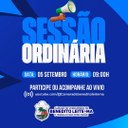 Pauta Sessão Ordinária do dia 05 de setembro de 2025