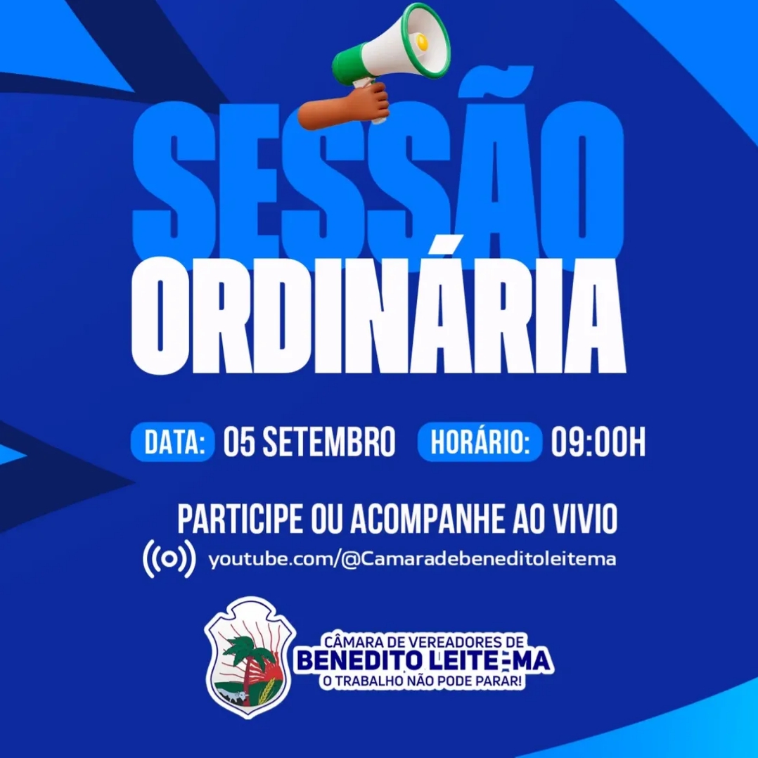 Pauta Sessão Ordinária do dia 05 de setembro de 2025