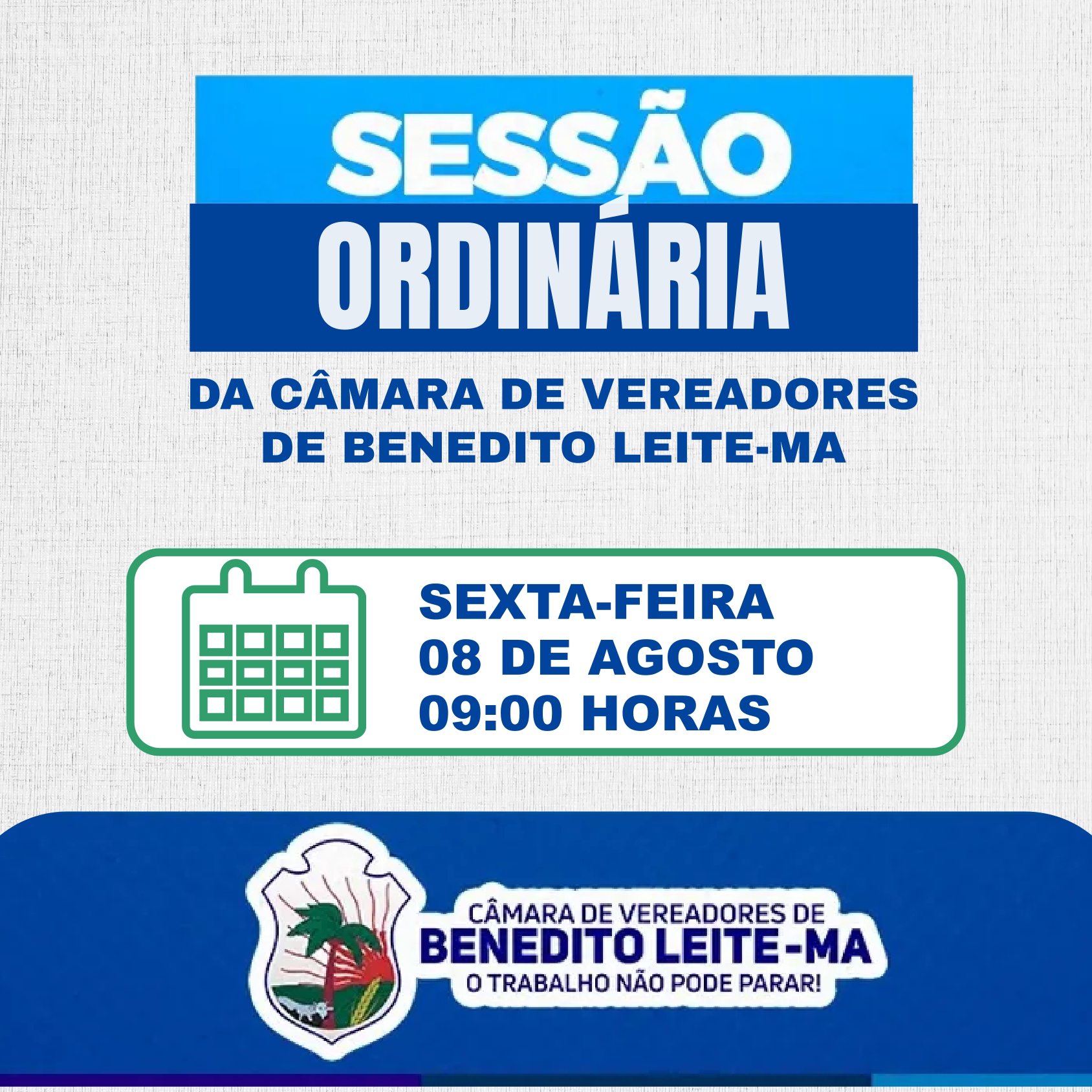 Pauta Sessão Ordinária do dia 08 de agosto de 2025